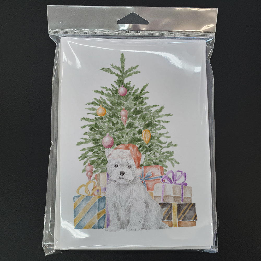 Christmas West Highland White Terrier Puppy Greeting Cards and Envelopes Pack of 8 - the-store.com