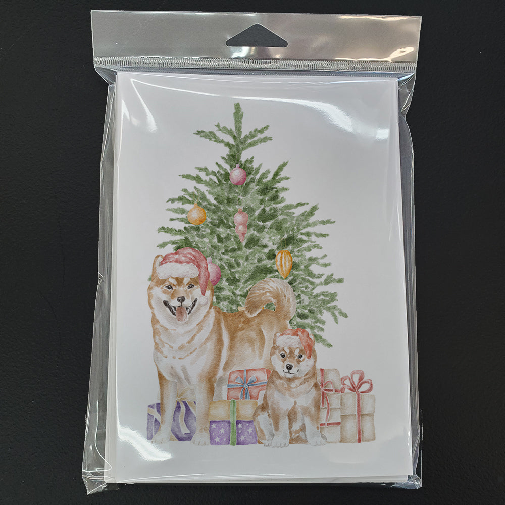 Christmas Shiba Inu Momma and Baby Greeting Cards and Envelopes Pack of 8 - the-store.com