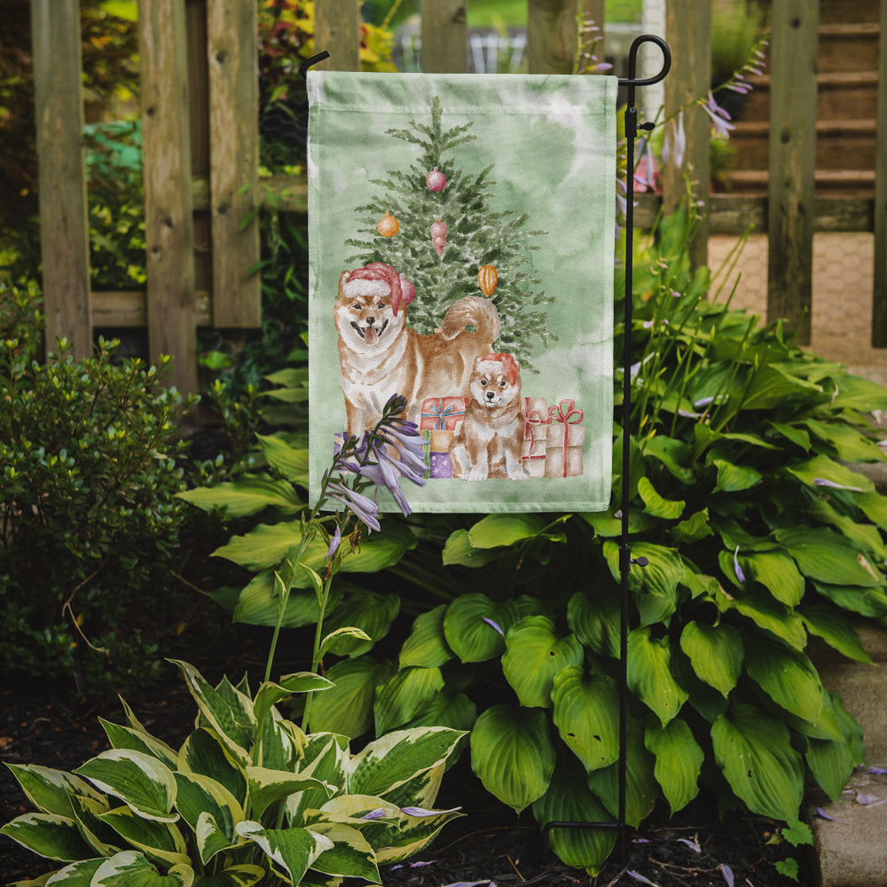 Christmas Shiba Inu Momma and Baby Flag Garden Size  the-store.com.