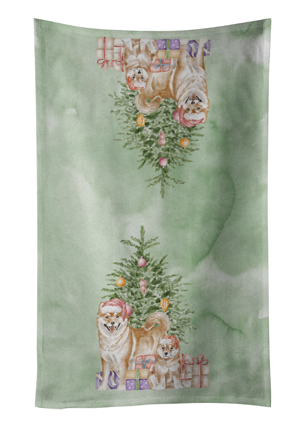 Buy this Christmas Shiba Inu Momma and Baby Kitchen Towel