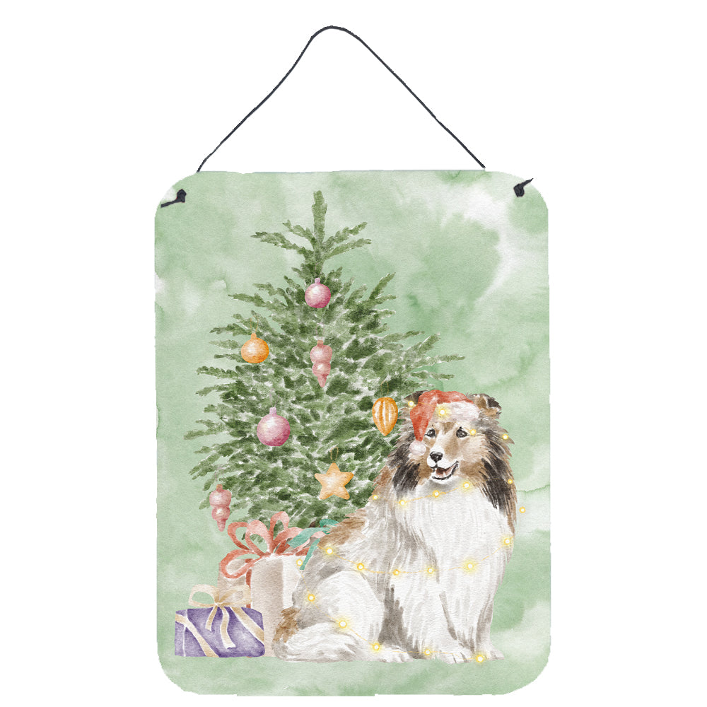 Buy this Christmas Sheltie Shetland Sheepdog Wall or Door Hanging Prints
