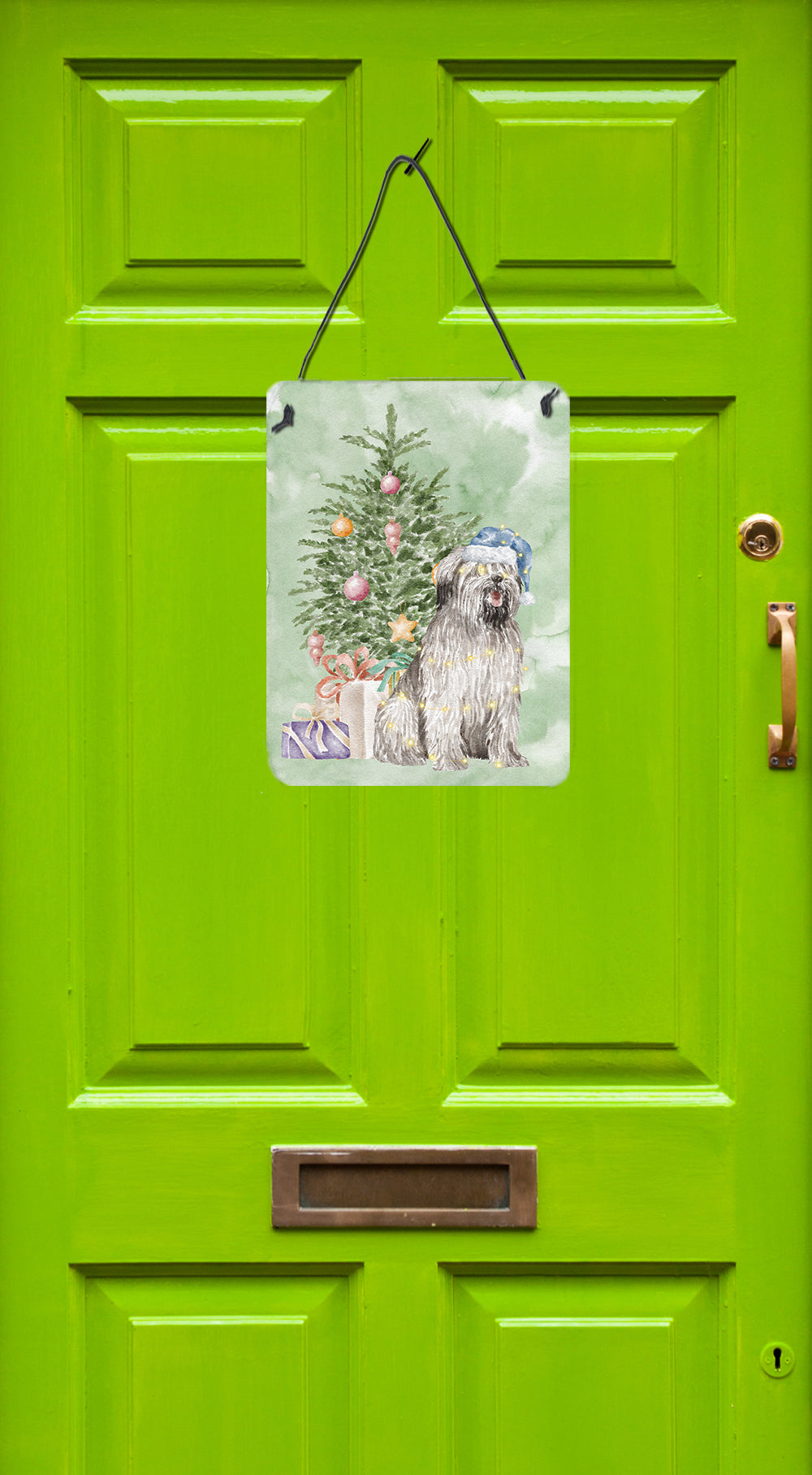 Christmas Briard #2 Wall or Door Hanging Prints - the-store.com
