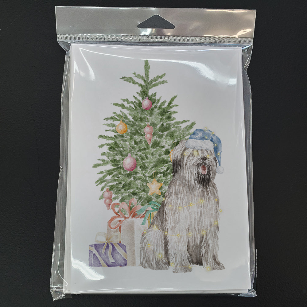 Christmas Briard #2 Greeting Cards and Envelopes Pack of 8 - the-store.com