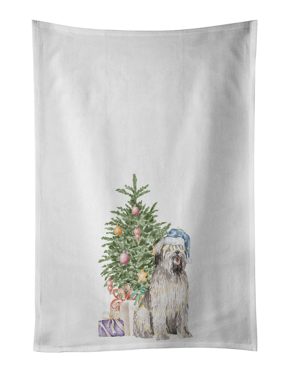 Buy this Briard #2 Christmas Presents and Tree White Kitchen Towel Set of 2