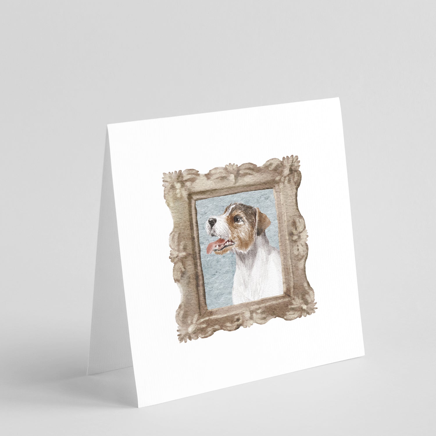 Buy this Jack Russell Terrier Tricolor Side View Square Greeting Cards and Envelopes Pack of 8