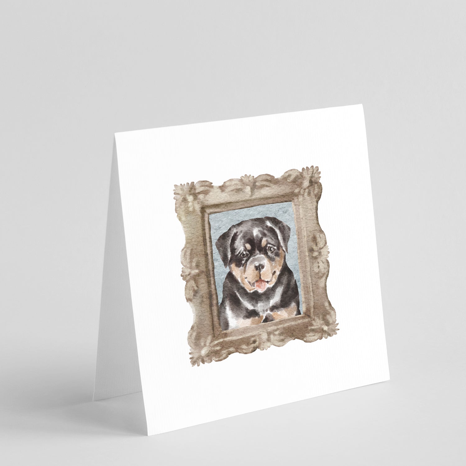 Buy this Rottweiler Puppy Smile Square Greeting Cards and Envelopes Pack of 8