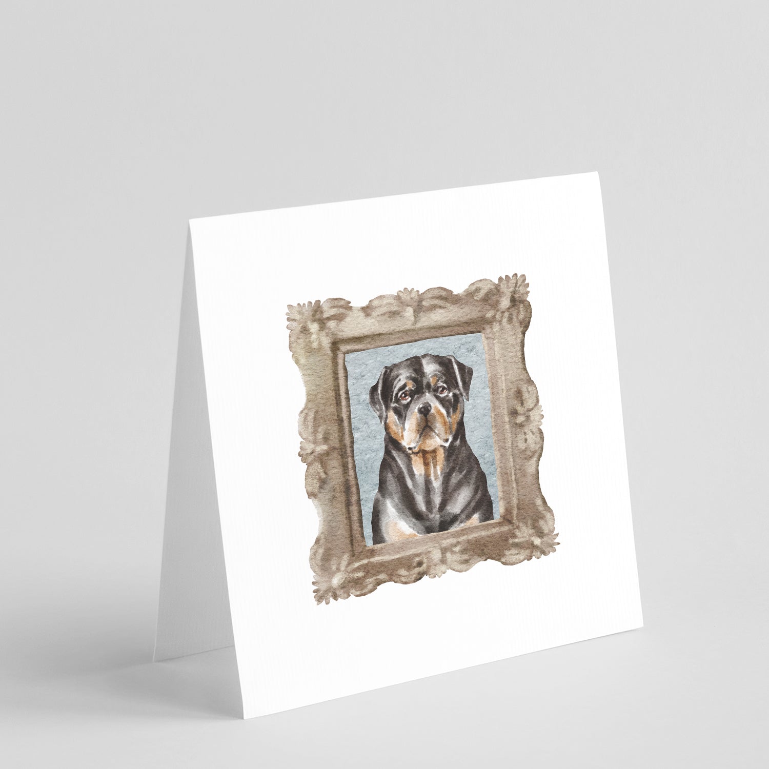 Buy this Rottweiler Front View 3 Square Greeting Cards and Envelopes Pack of 8