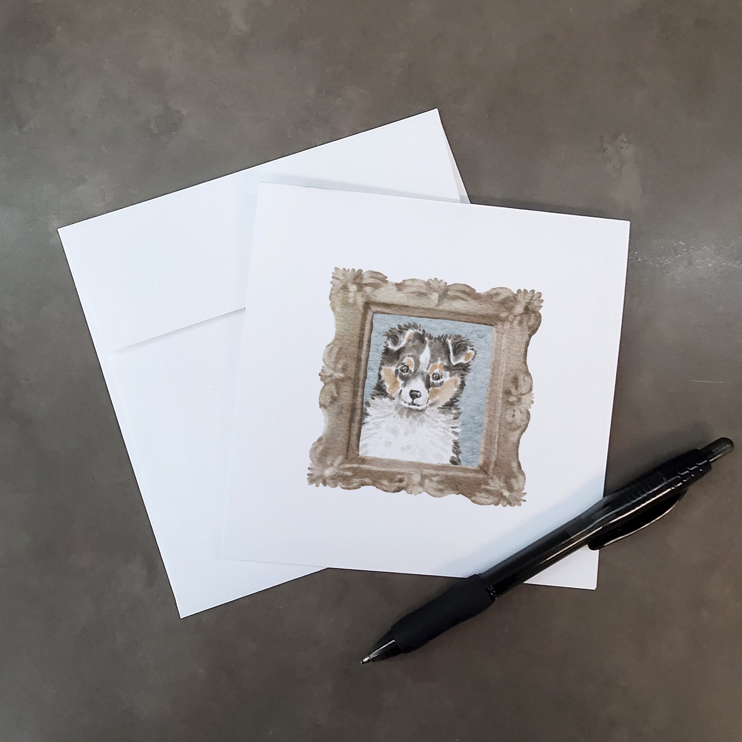 Buy this Sheltie Sable Puppy Square Greeting Cards and Envelopes Pack of 8