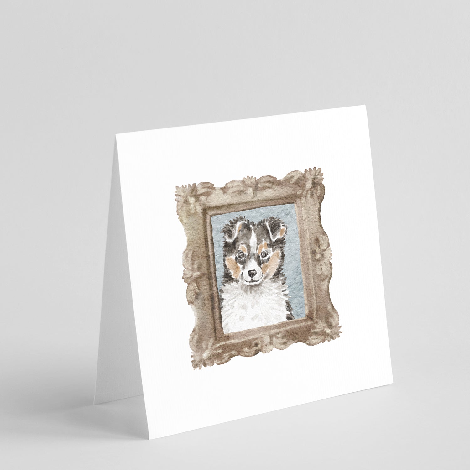 Buy this Sheltie Sable Puppy Square Greeting Cards and Envelopes Pack of 8