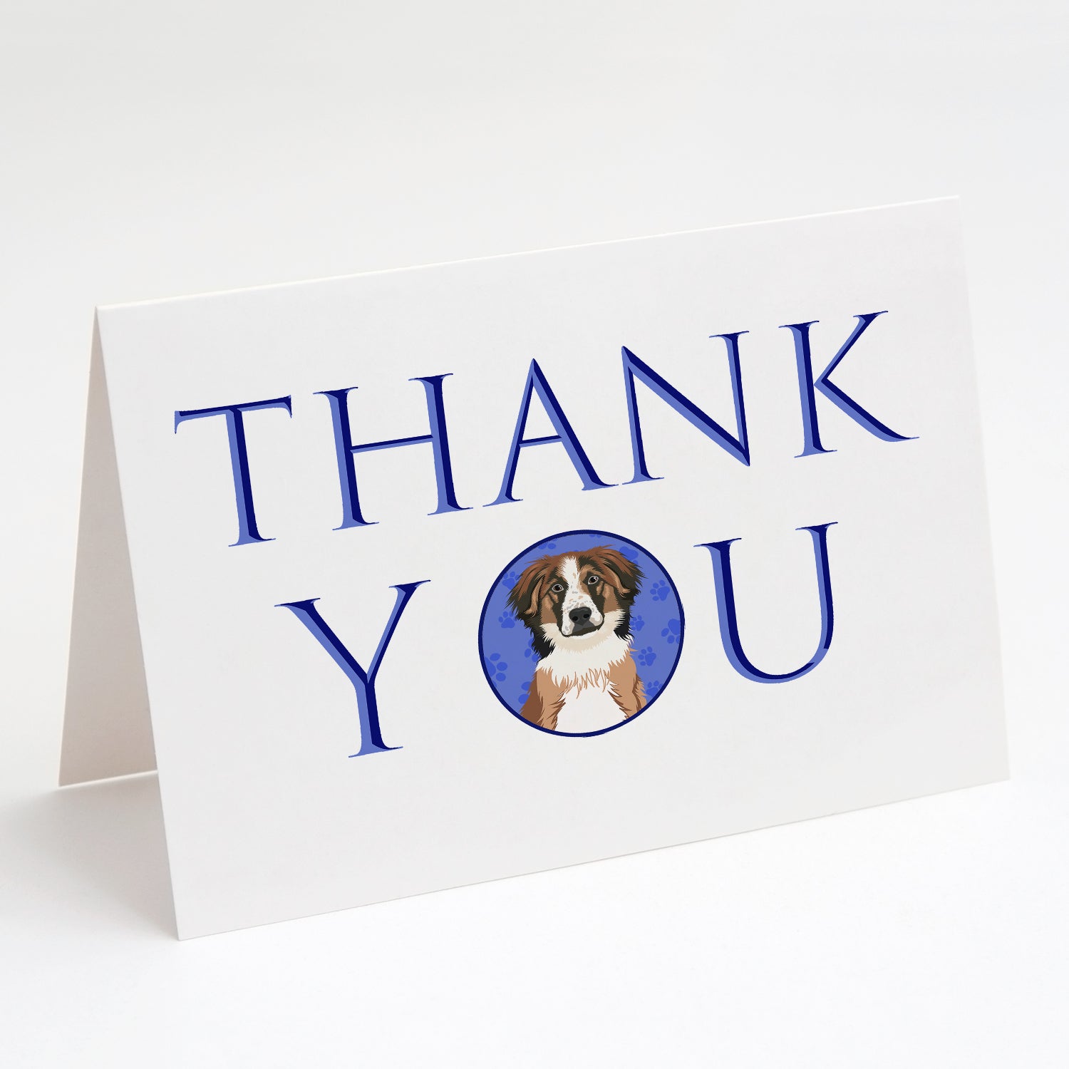 Buy this Australian Shepherd Red Tricolor #1 Thank You Greeting Cards and Envelopes Pack of 8