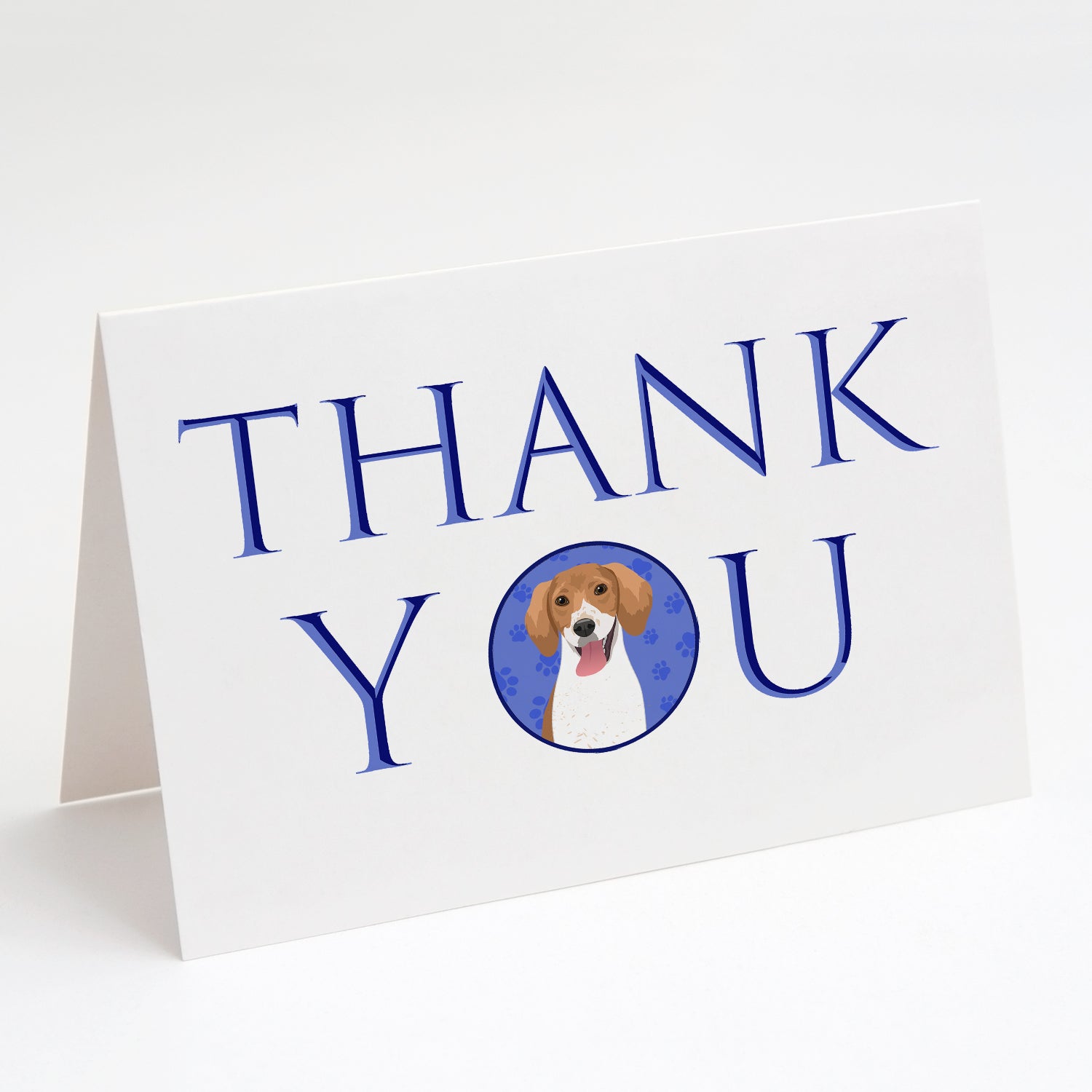 Buy this Beagle Red and White Red Ticked #2 Thank You Greeting Cards and Envelopes Pack of 8