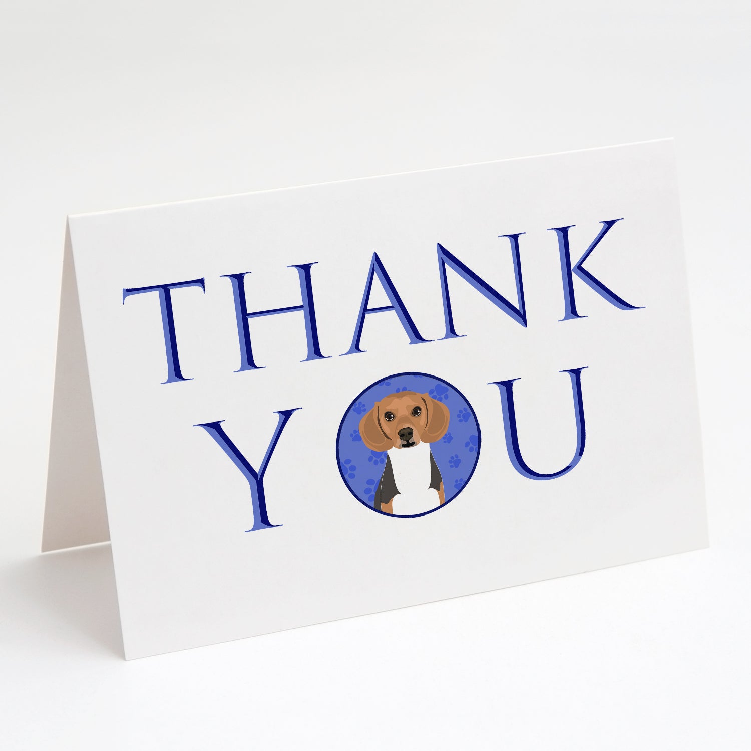 Buy this Beagle Tricolor #1 Thank You Greeting Cards and Envelopes Pack of 8