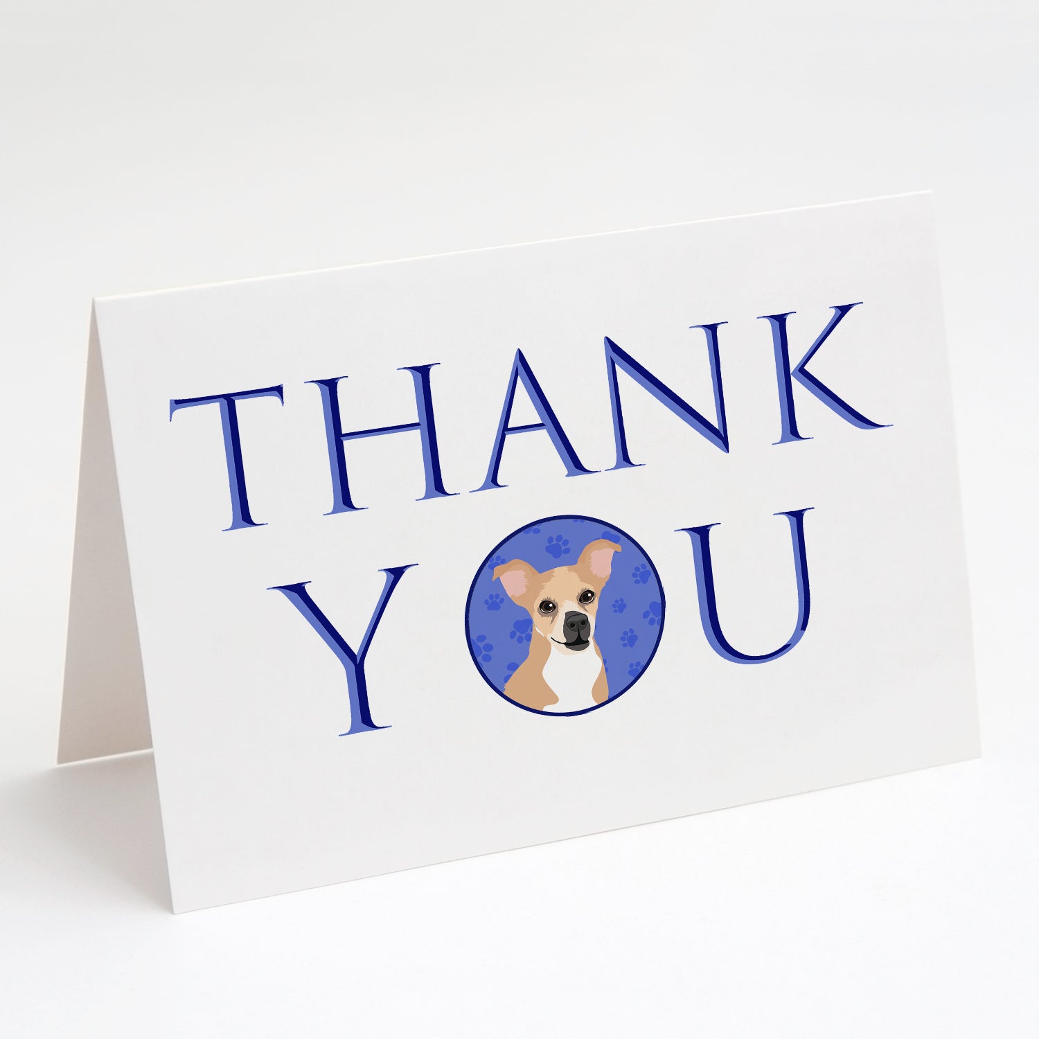 Buy this Chihuahua Gold and White Thank You Greeting Cards and Envelopes Pack of 8