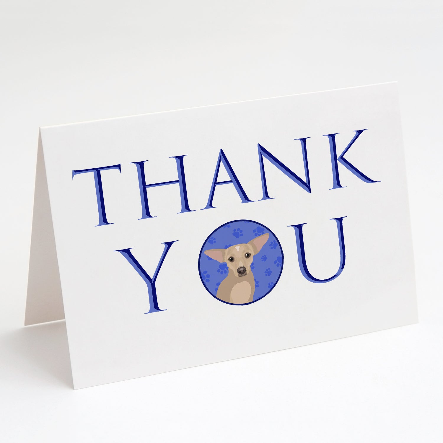 Buy this Chihuahua Silver Thank You Greeting Cards and Envelopes Pack of 8
