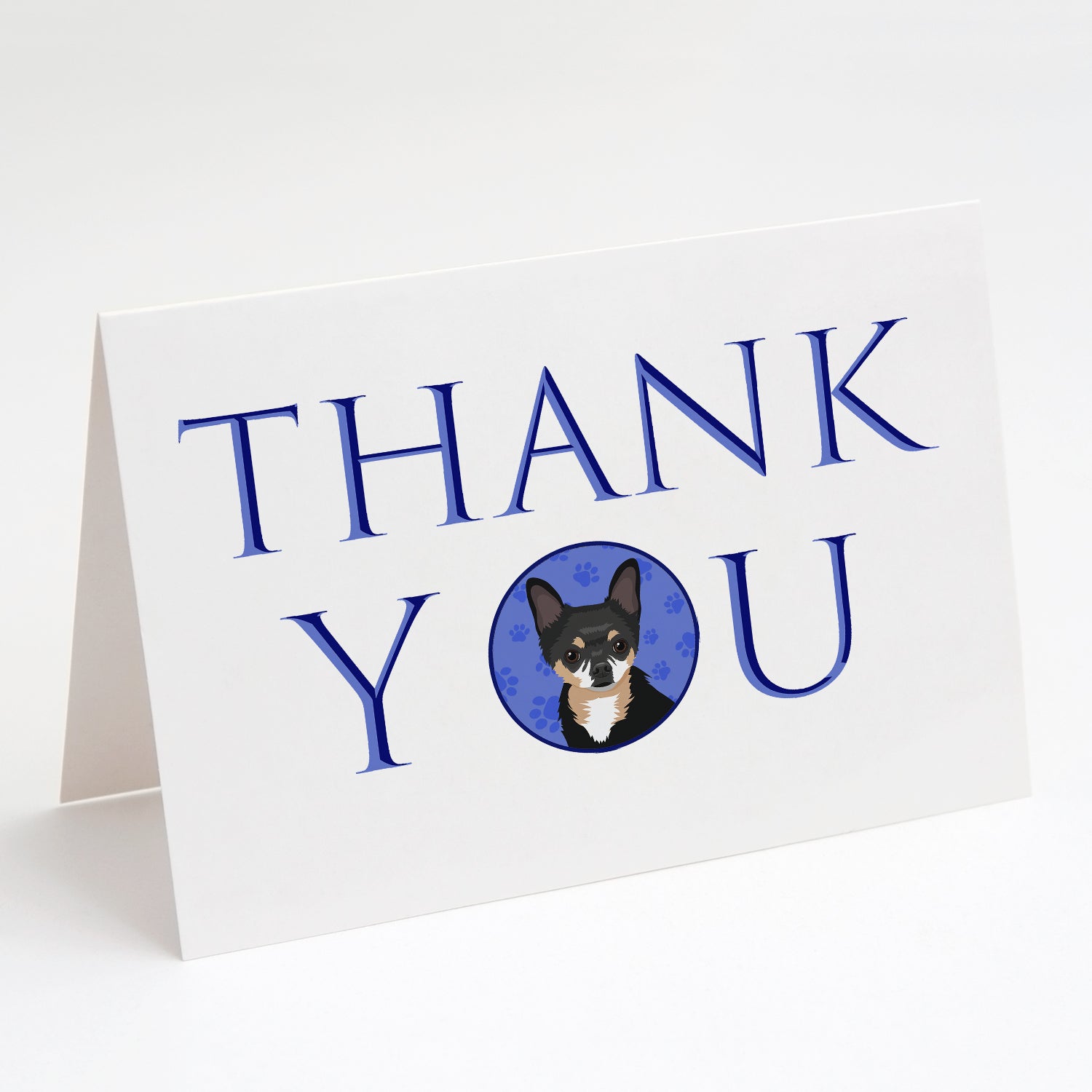 Buy this Chihuahua Tricolor #2 Thank You Greeting Cards and Envelopes Pack of 8