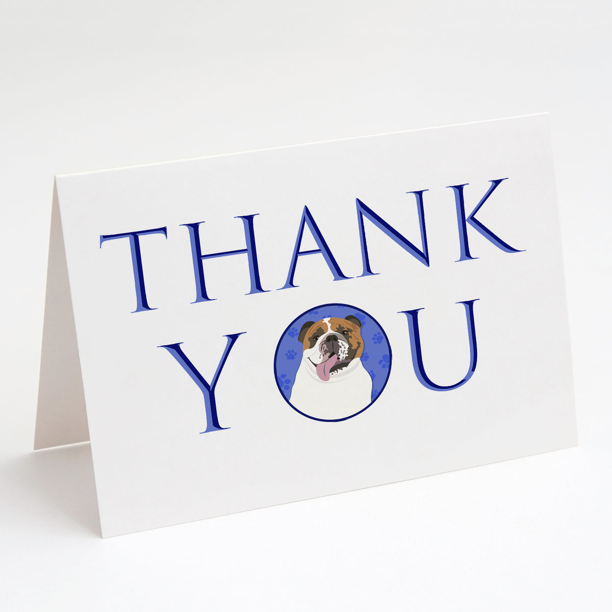 Buy this English Bulldog Tricolor #1 Thank You Greeting Cards and Envelopes Pack of 8