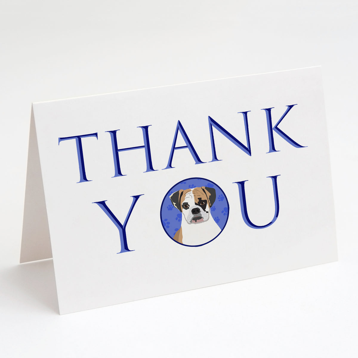 Buy this English Bulldog Tricolor #2 Thank You Greeting Cards and Envelopes Pack of 8