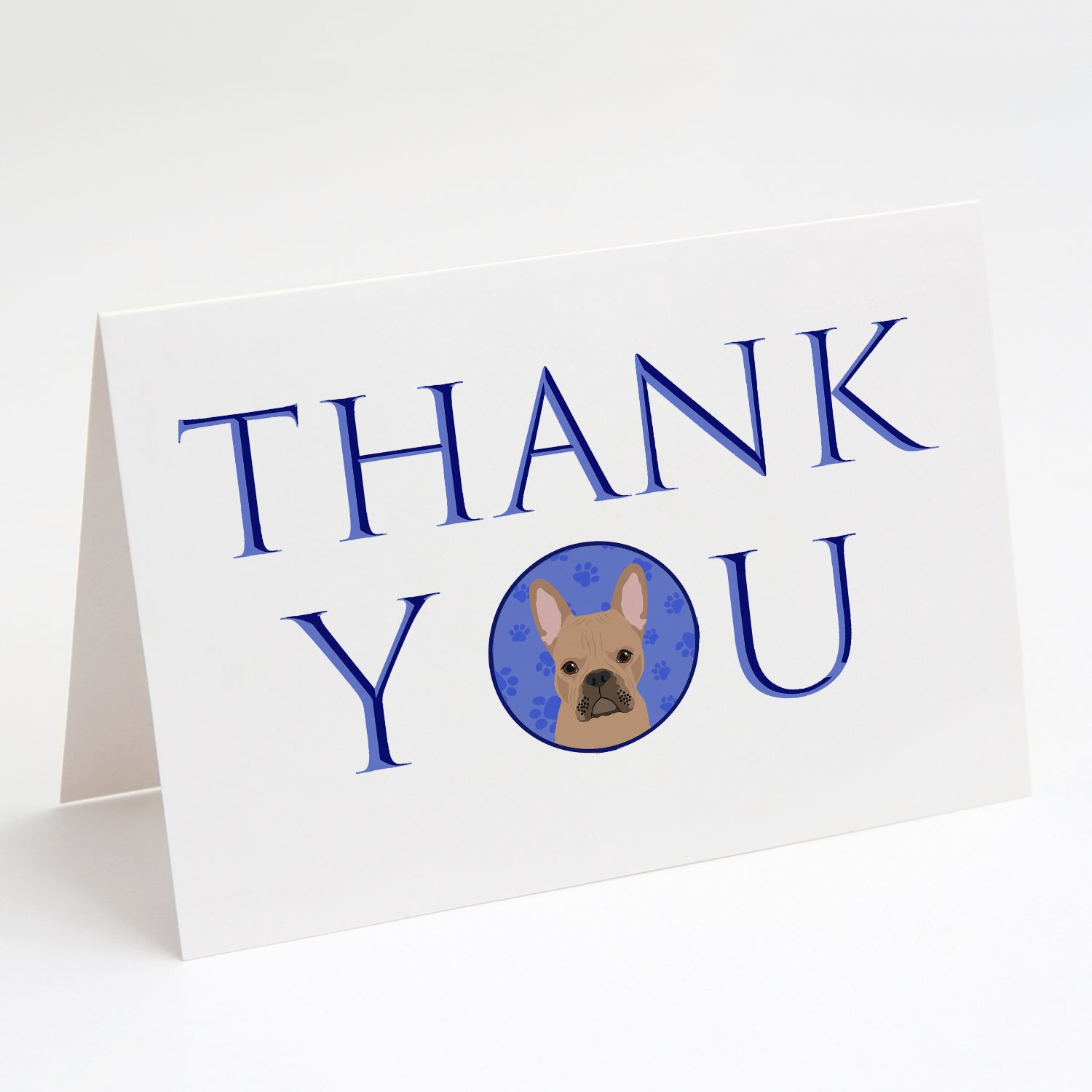 Buy this French Bulldog Cream Thank You Greeting Cards and Envelopes Pack of 8