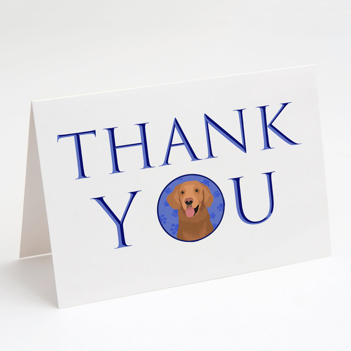 Buy this Golden Retriever Red #1 Thank You Greeting Cards and Envelopes Pack of 8