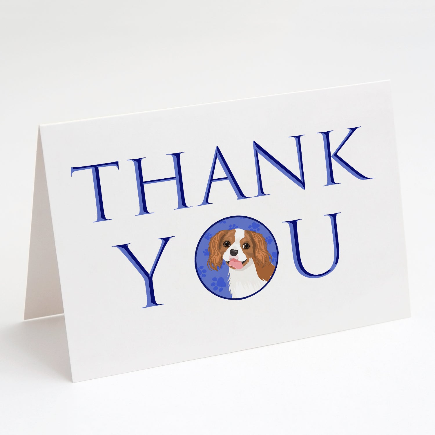 Buy this Cavalier King Charles Spaniel Blenheim #2 Thank You Greeting Cards and Envelopes Pack of 8