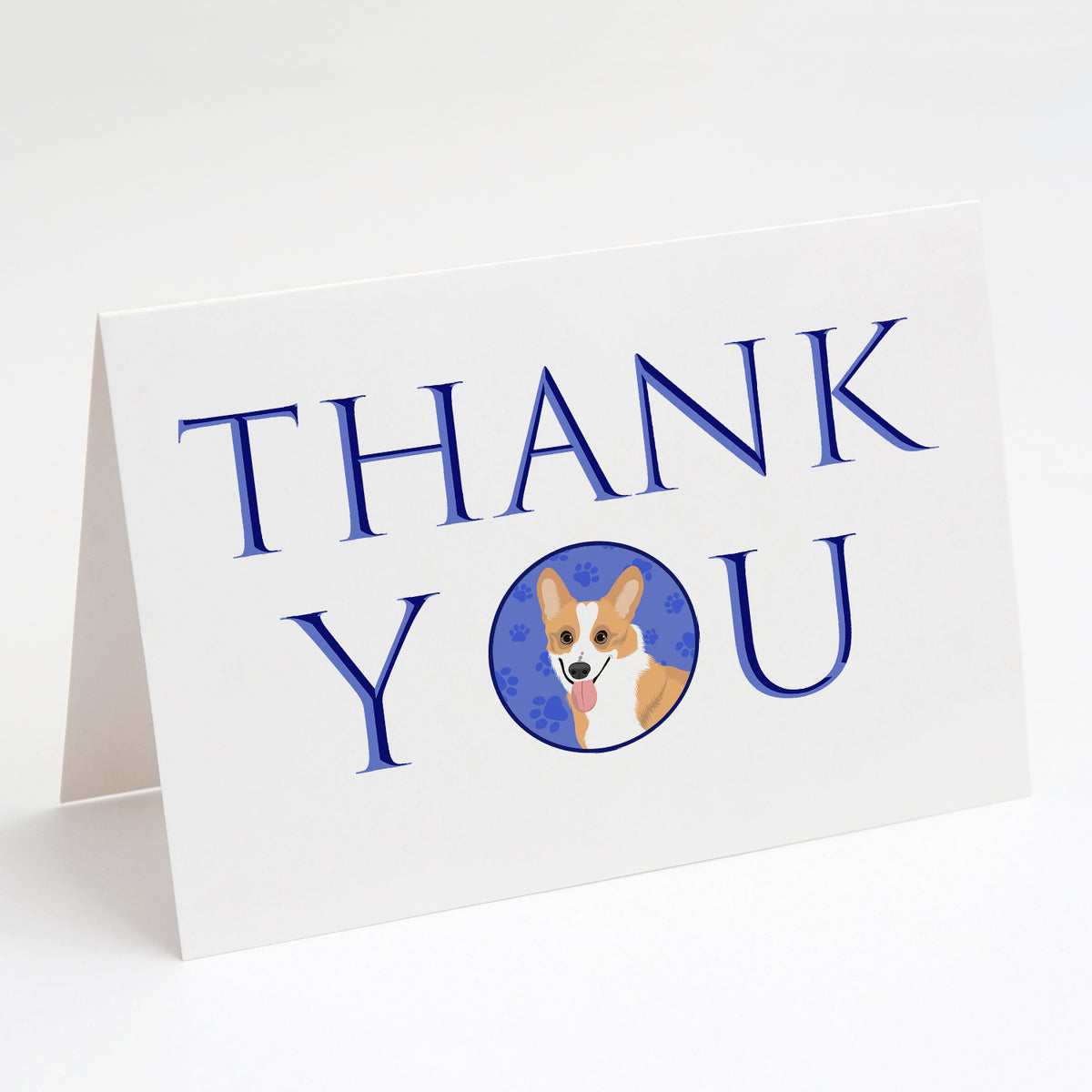 Buy this Pembroke Corgi Red and White Thank You Greeting Cards and Envelopes Pack of 8