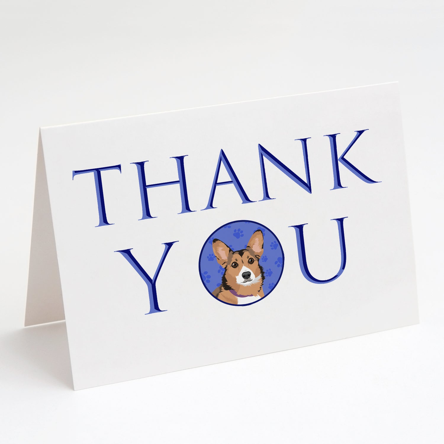 Buy this Pembroke Welsh Corgi Sable and White Thank You Greeting Cards and Envelopes Pack of 8