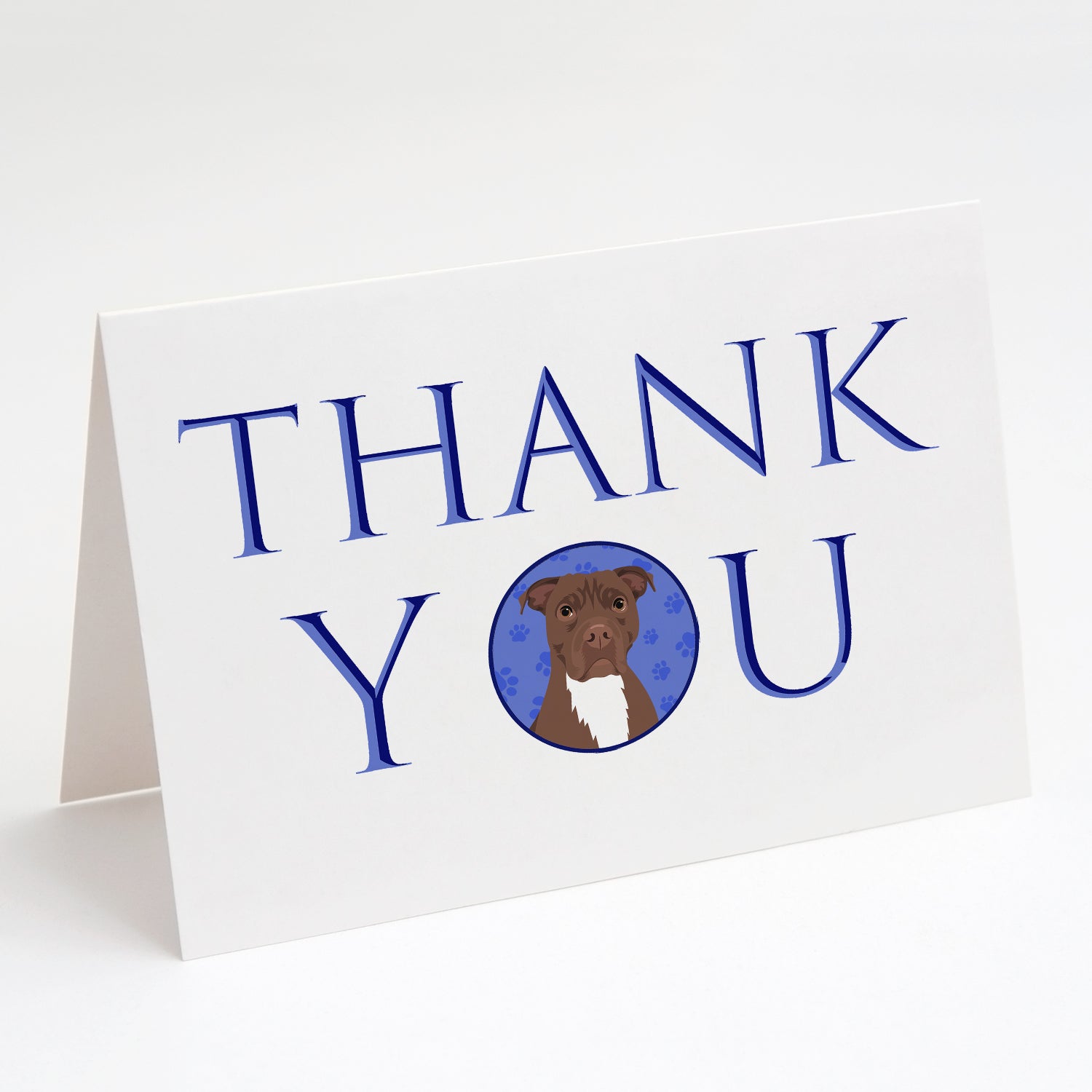 Buy this Pit Bull Chocolate Thank You Greeting Cards and Envelopes Pack of 8