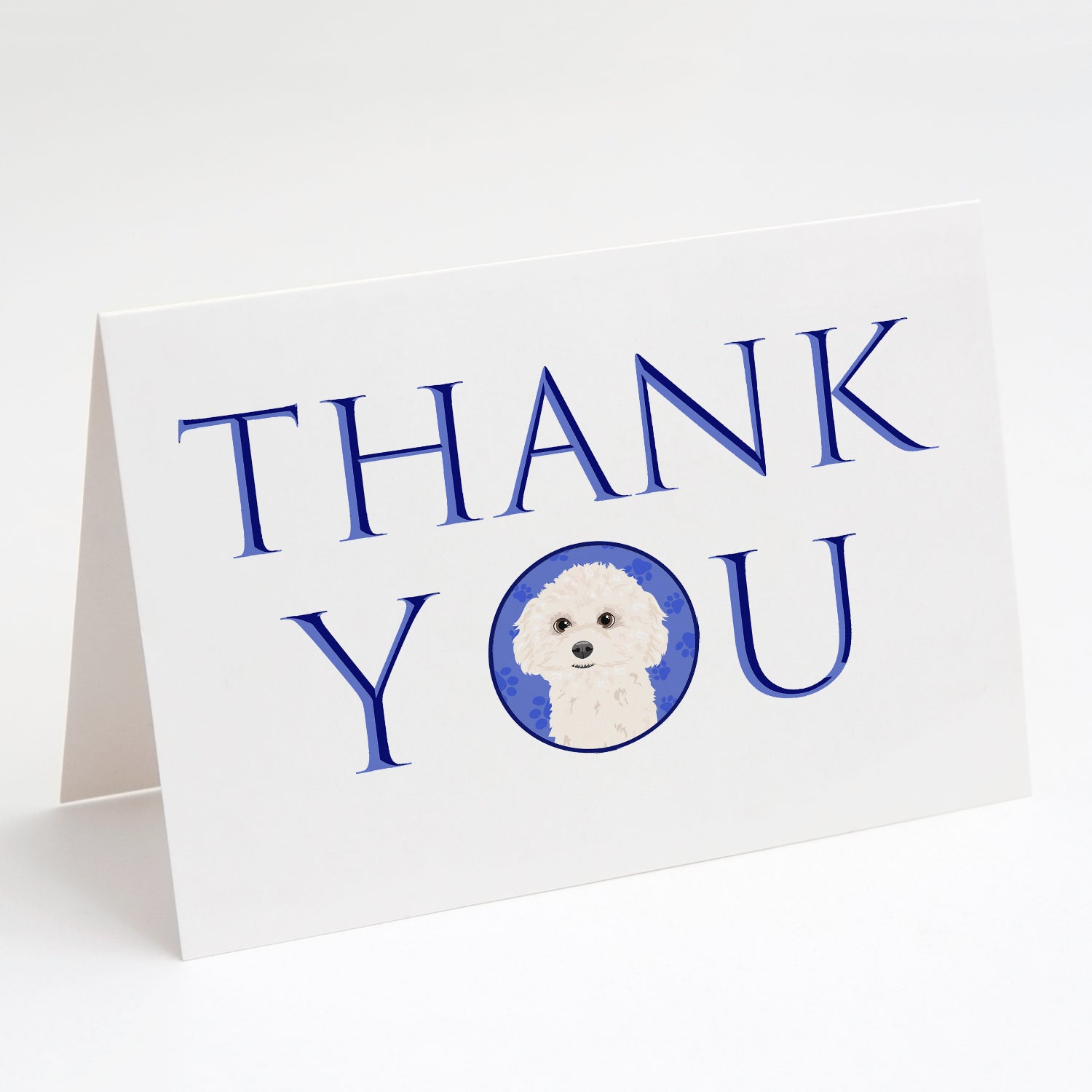 Buy this Poodle Toy White Thank You Greeting Cards and Envelopes Pack of 8