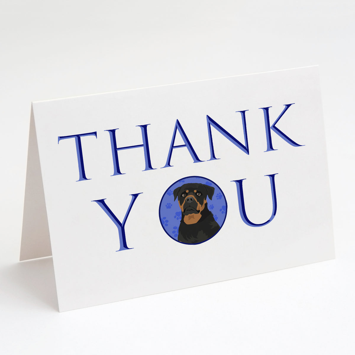 Buy this Rottweiler Black and Mahogany Thank You Greeting Cards and Envelopes Pack of 8