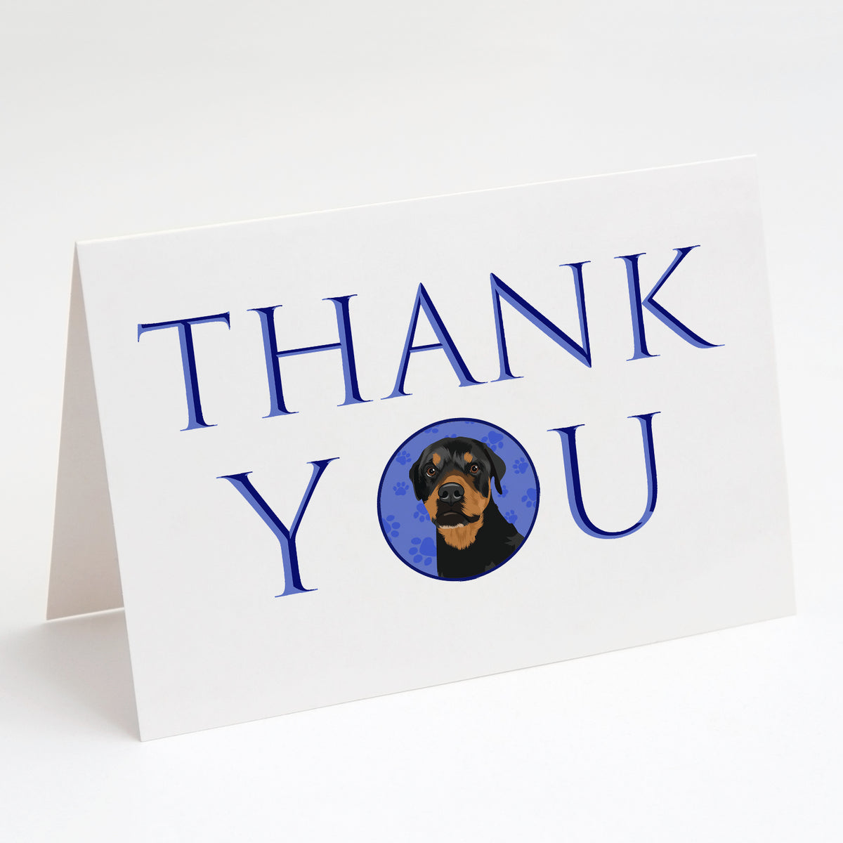 Buy this Rottweiler Black and Rust Thank You Greeting Cards and Envelopes Pack of 8