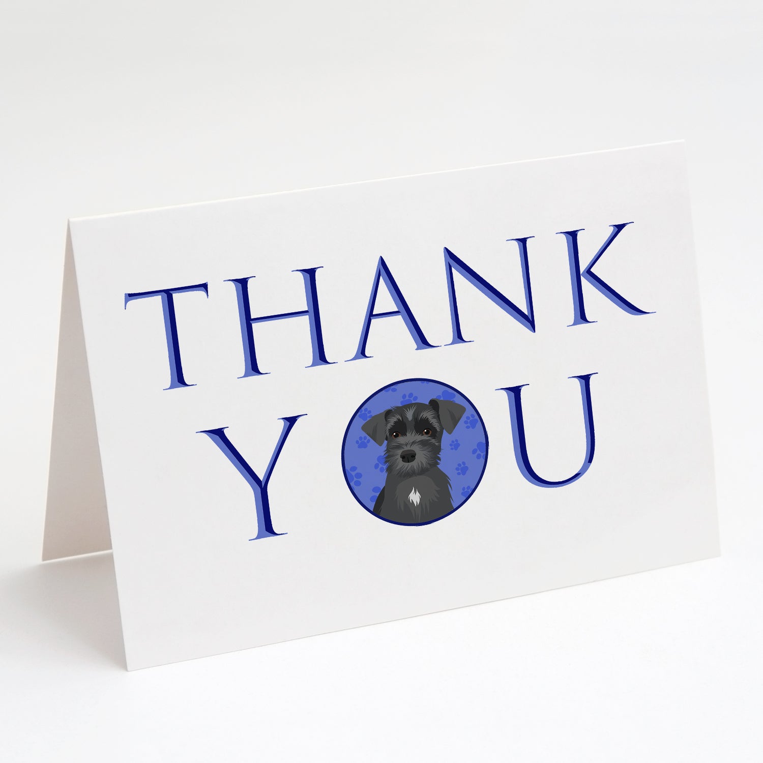 Buy this Schnauzer Black #1 Thank You Greeting Cards and Envelopes Pack of 8