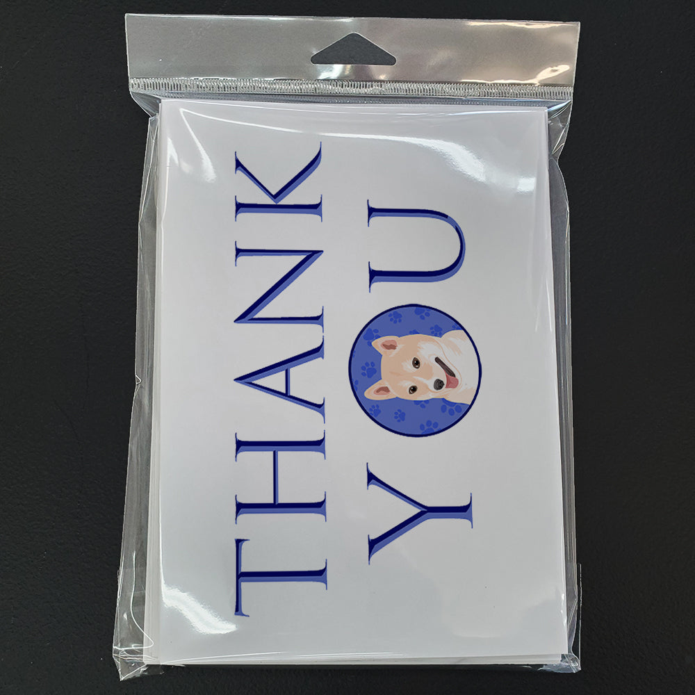 Shiba Inu Cream #2 Thank You Greeting Cards and Envelopes Pack of 8 - the-store.com