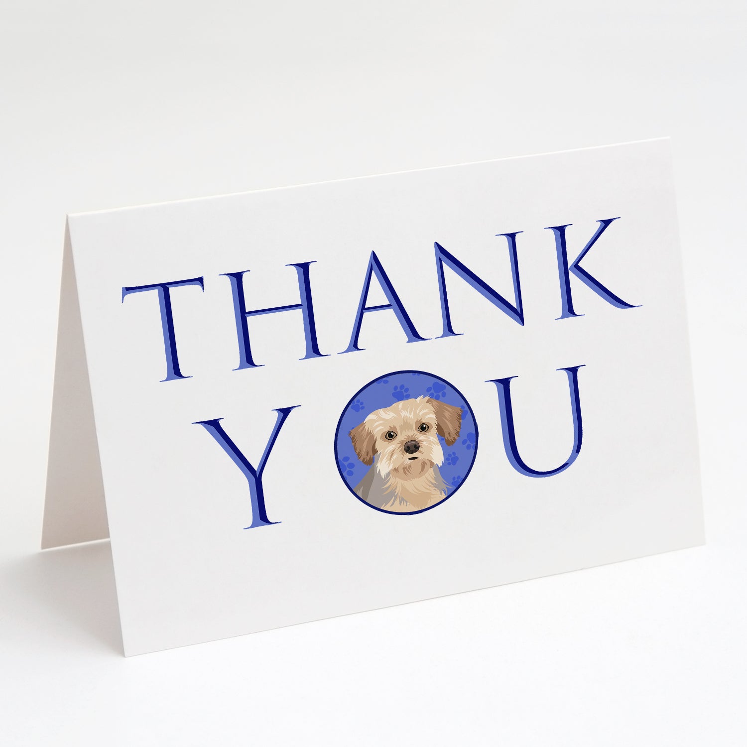 Buy this Yorkie Blue and Tan #1 Thank You Greeting Cards and Envelopes Pack of 8