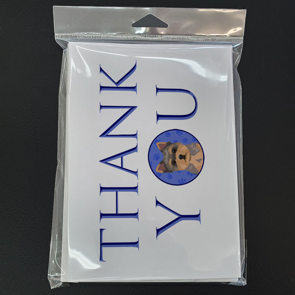 Yorkie Chocolate Puppy Thank You Greeting Cards and Envelopes Pack of 8 - the-store.com