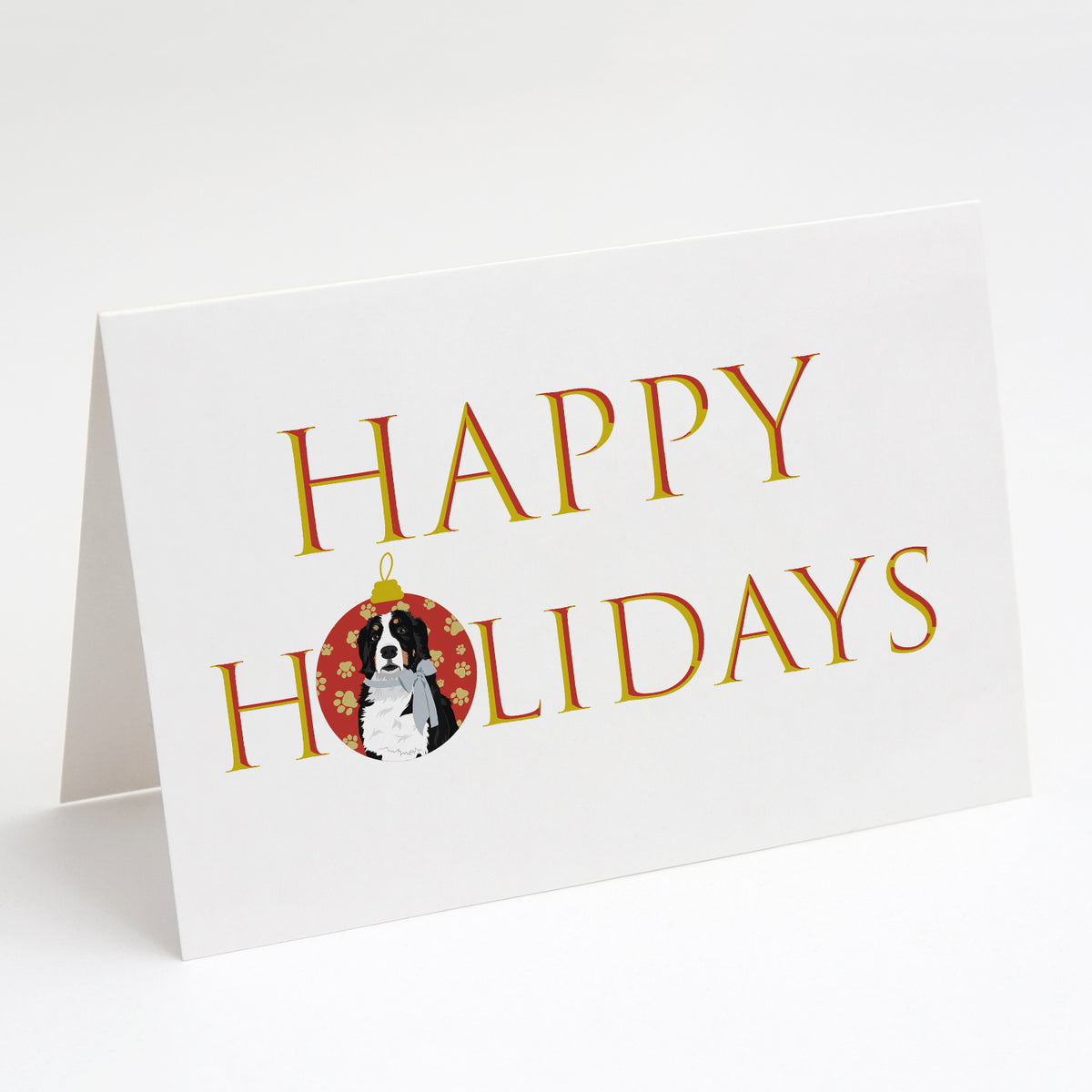Buy this Bernese Mountain Dog #3 Happy Holidays Greeting Cards and Envelopes Pack of 8