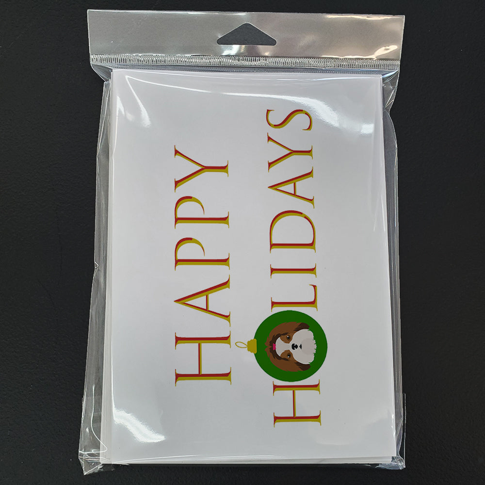 Imperial Shih Tzu Happy Holidays Christmas Greeting Cards and Envelopes Pack of 8 - the-store.com