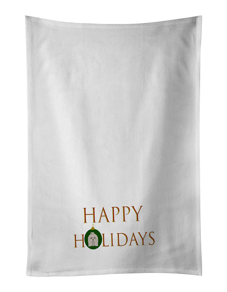 Buy this Maltese - Dog Face Happy Holidays Christmas White Kitchen Towel Set of 2