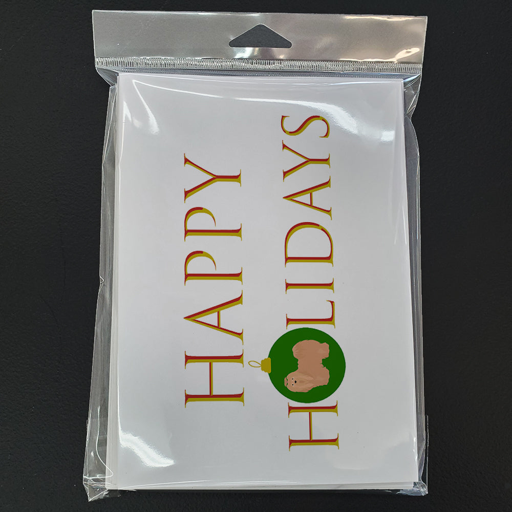 Lhasa Apso #1 Happy Holidays Greeting Cards and Envelopes Pack of 8 - the-store.com