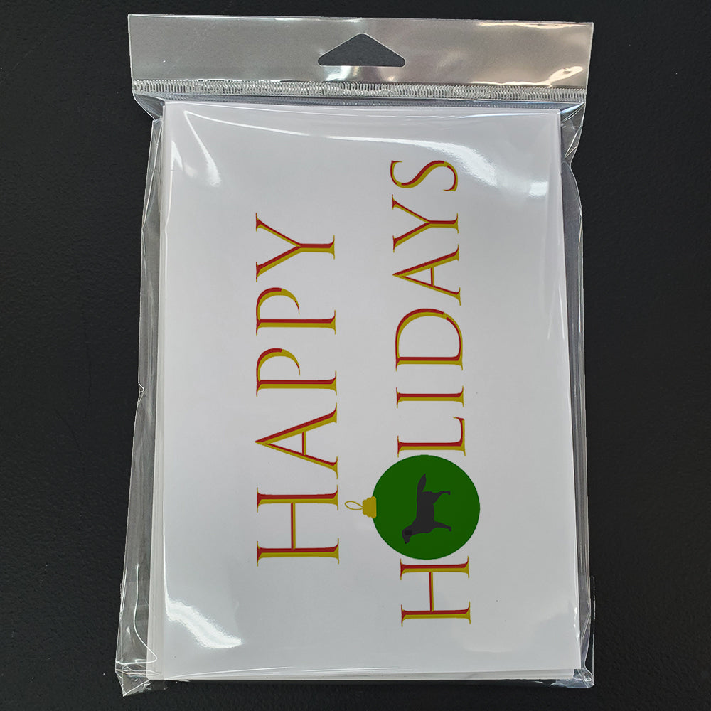 Black Labrador Retriever Happy Holidays Greeting Cards and Envelopes Pack of 8 - the-store.com