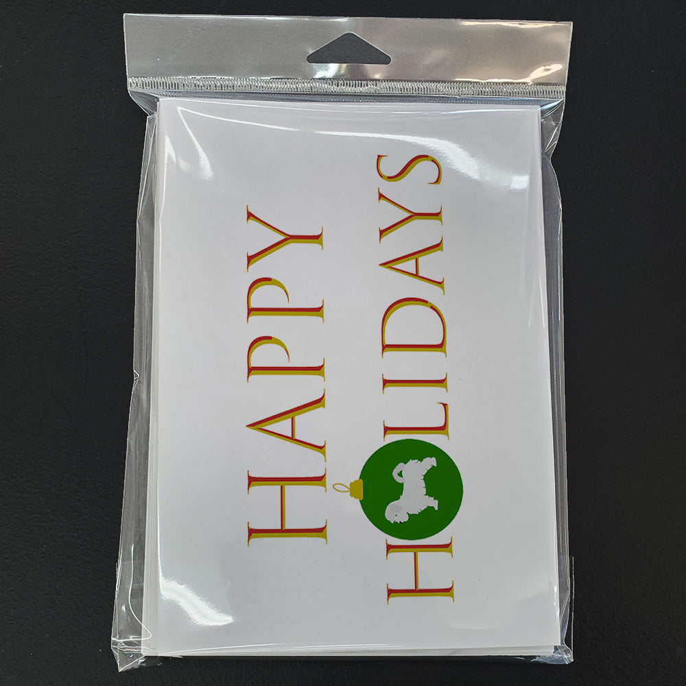Maltese Happy Holidays Greeting Cards and Envelopes Pack of 8 - the-store.com