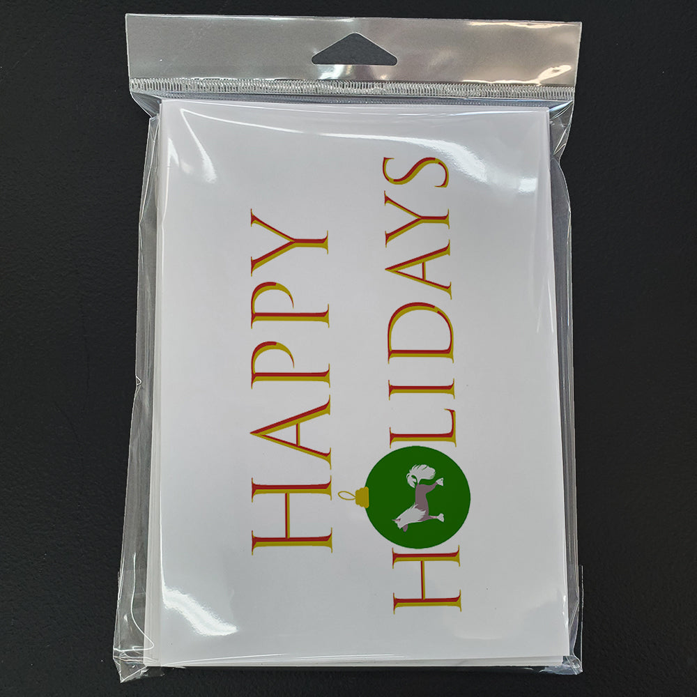 Chinese Crested Happy Holidays Greeting Cards and Envelopes Pack of 8 - the-store.com