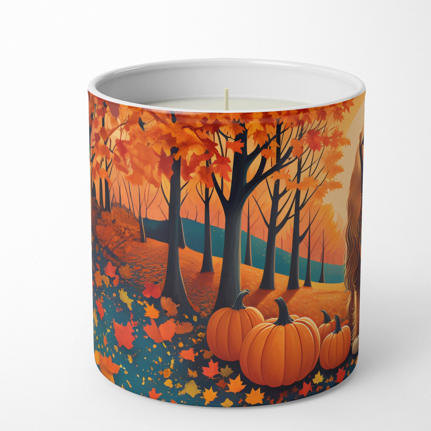 Afghan Hound Fall Decorative Soy Candle