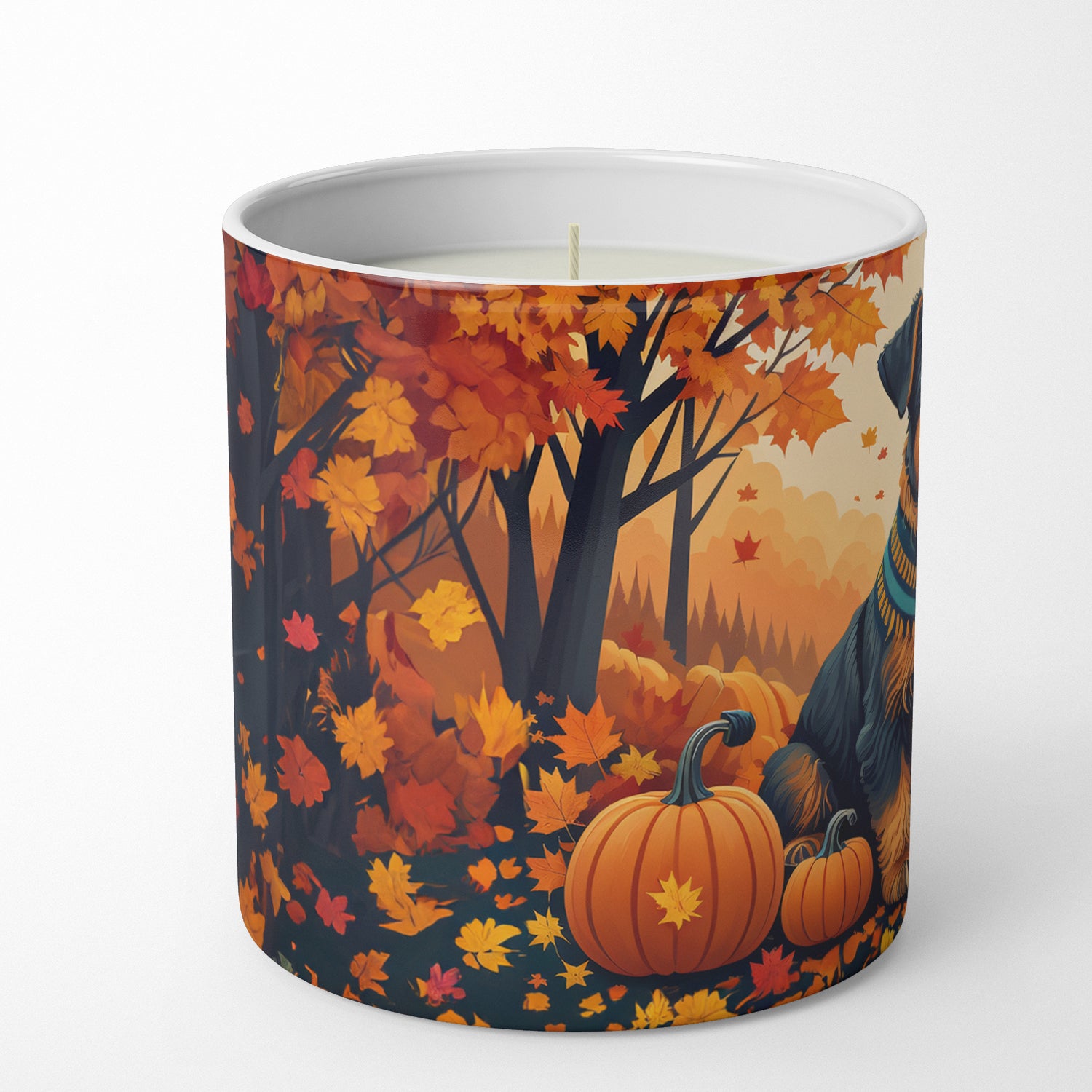 Airedale Terrier Fall Decorative Soy Candle