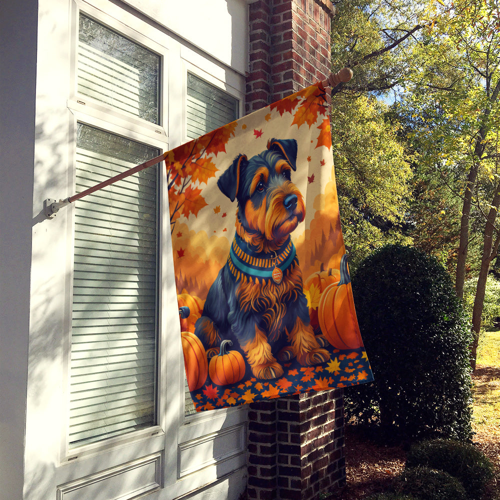 Airedale Terrier Fall House Flag