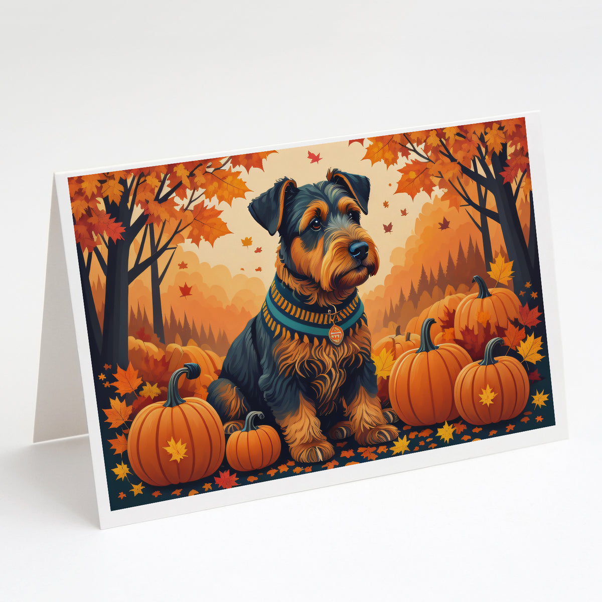 Buy this Airedale Terrier Fall Greeting Cards and Envelopes Pack of 8