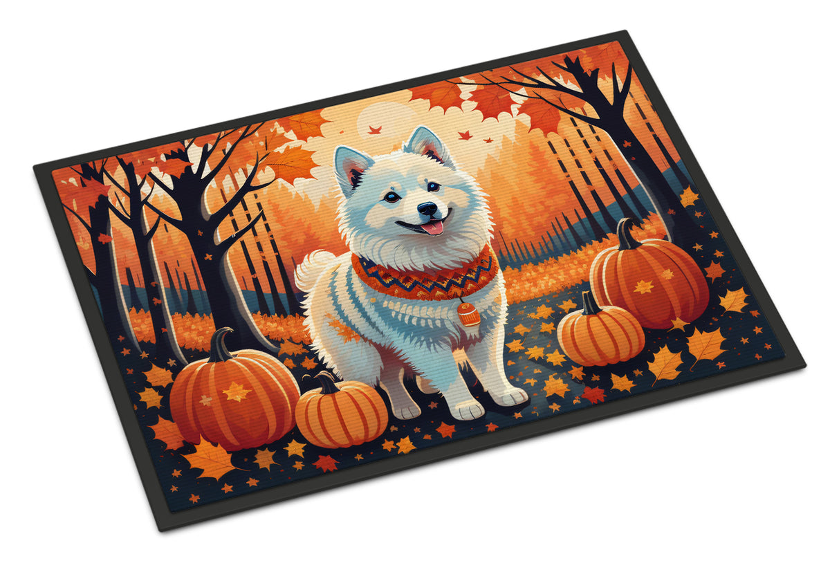 Buy this American Eskimo Fall Indoor or Outdoor Mat 24x36