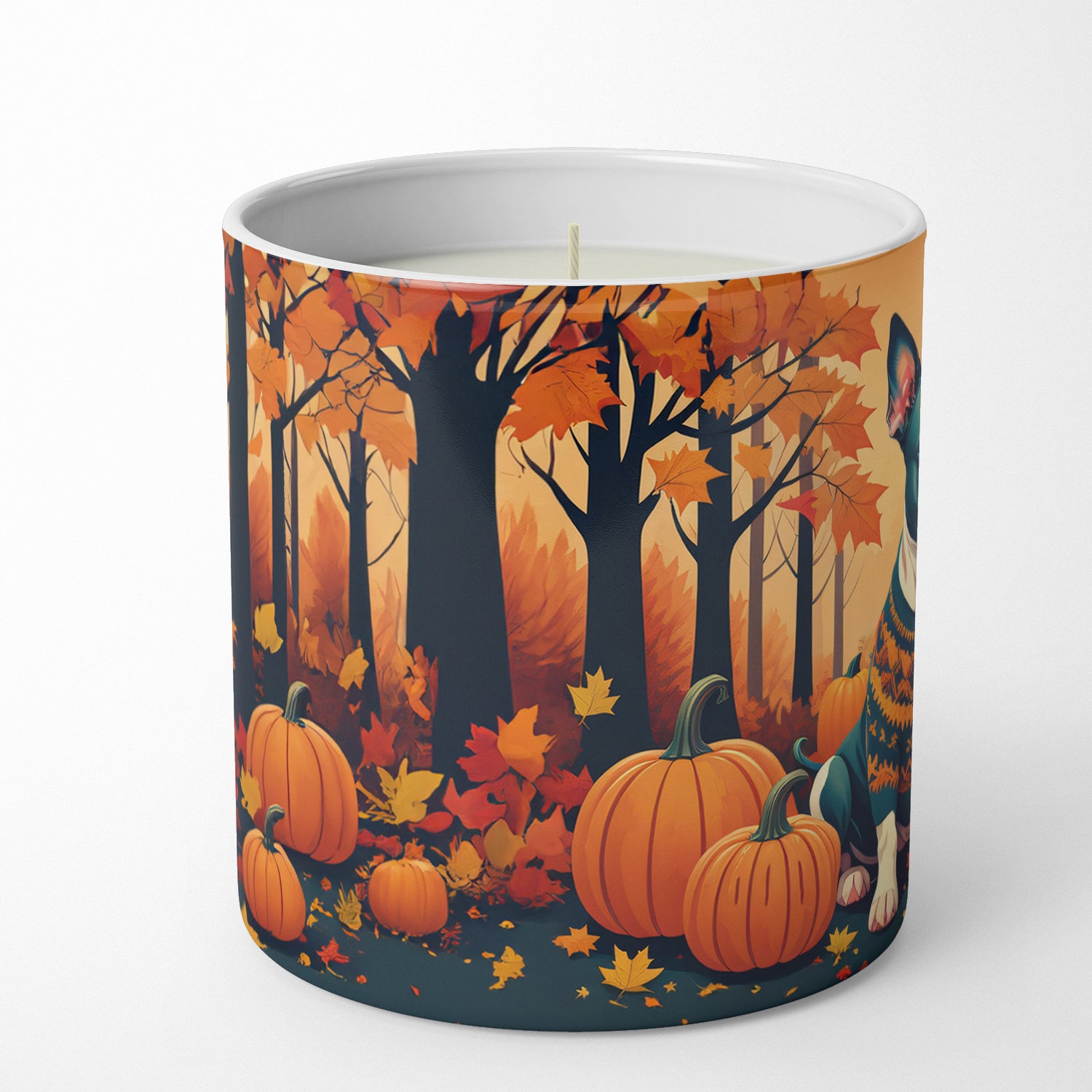 Pit Bull Terrier Fall Decorative Soy Candle