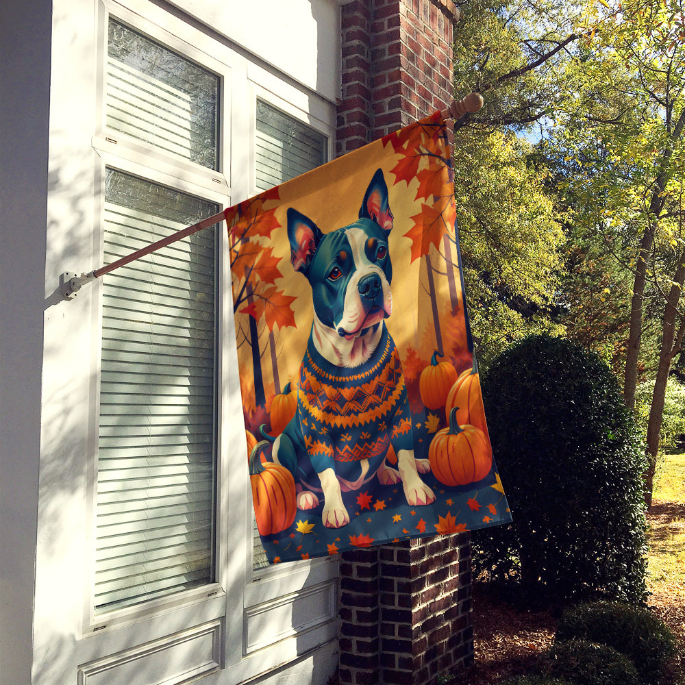 Pit Bull Terrier Fall House Flag