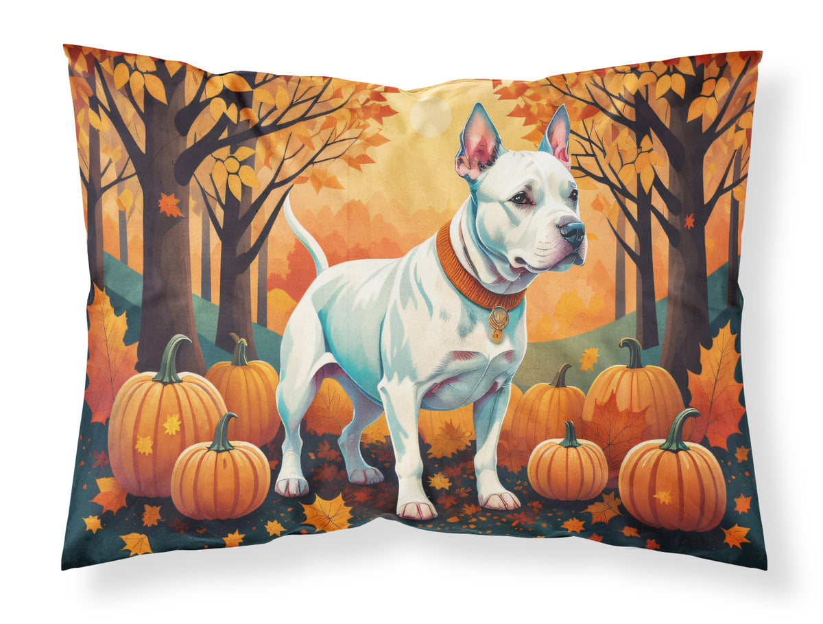 Buy this White Pit Bull Terrier Fall Fabric Standard Pillowcase