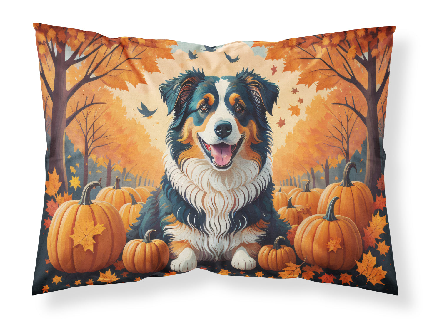 Buy this Australian Shepherd Terrier Fall Fabric Standard Pillowcase